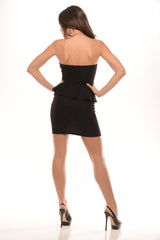 Strapless Bow Dress - Black