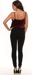 Velvet Crop Tank (Available in Wine, Black, and Grey)