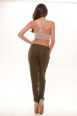 Lace Racer Back Top - Beige (Also Available in Mint)