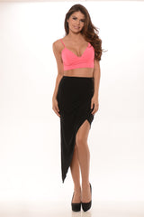 Yoga Jersey Bralette - Neon Pink