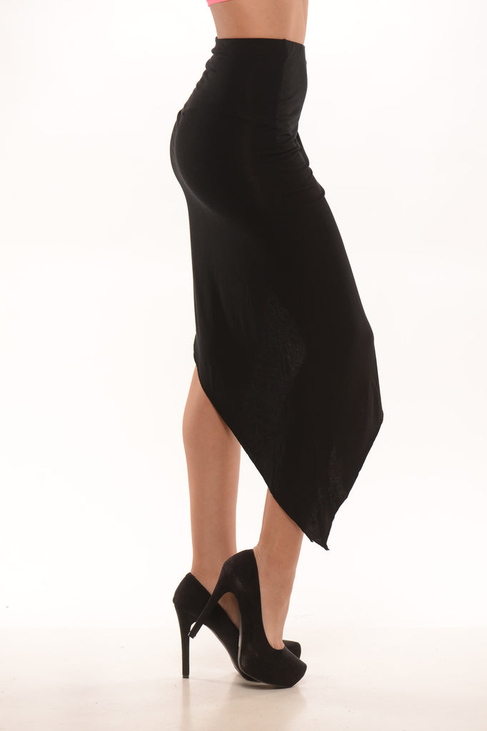Sideways Zip Up Skirt- Black – fashionnovatest1