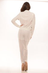 Zipper Me Blazer- White