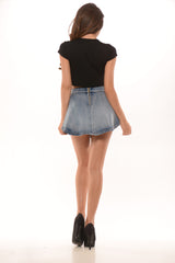 Stay Weird Crop Top- Black