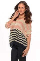 Blush Navy Knit Sweater