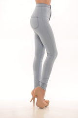 Super High Waist Denim Skinnies - Light Blue