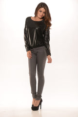 Biker Sweatshirt - Black