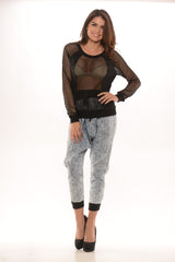 Fishnet Top - Black
