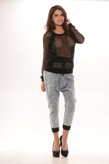 Fishnet Top - Black