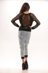 Fishnet Top - Black