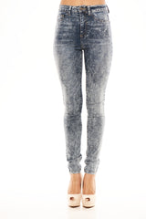 HIgh Rise Acid Wash Skinny Jean - Light