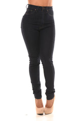 High Rise Extra Dark Washed Skinny Jeans
