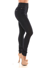 High Rise Extra Dark Washed Skinny Jeans
