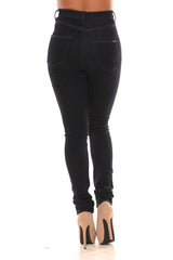 High Rise Extra Dark Washed Skinny Jeans