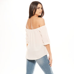 Sweetest Top - Ivory (Also available in Tomato Red in Drop Down Menu)