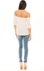 Sweetest Top - Ivory (Also available in Tomato Red in Drop Down Menu)