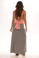 Striped Away Bow Maxi