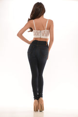 Lace Bralette Crop Top - White