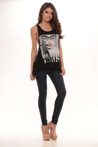 Paris With An Attitude Top - Black