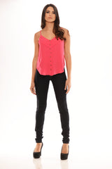 Camisole W/ Front Button Detail - Pink
