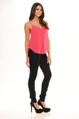 Camisole W/ Front Button Detail - Pink