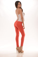 Caged Open Back Tank - White (Also available in Hot Pink, Black, and Lavender)