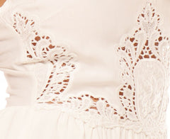Detail Fit & Flare Dress - White