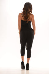 Tube Rouched Jumpsuit - Black