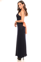 Bow Back Maxi - Navy