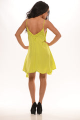Lace My Tank Dress - Lime