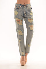 Distressed Boyfriend Jeans
