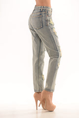 Distressed Boyfriend Jeans