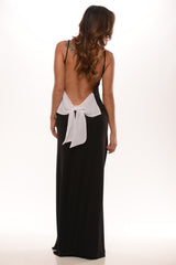 Bow Back Maxi -Black