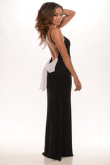 Bow Back Maxi -Black