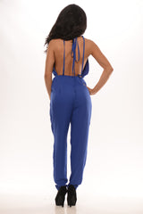 Check Me Out Jumpsuit - Royal Blue