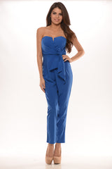 Strapless Jumpsuit - Blue