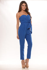 Strapless Jumpsuit - Blue