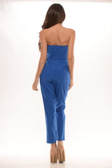 Strapless Jumpsuit - Blue
