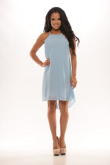 Sheer Elegance Dress - Perry Blue
