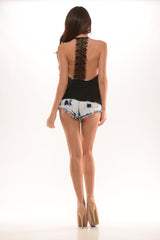 Wool Dobby Top - Black