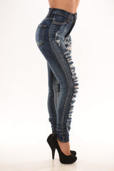 Ripped Vintage Jeans - Dark Blue