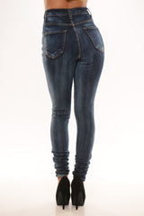 Ripped Vintage Jeans - Dark Blue