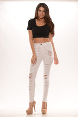 Cotton Candy Crop Top - Black