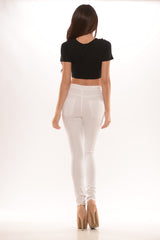 Cotton Candy Crop Top - Black