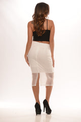 Glass Half Full Skirt- White