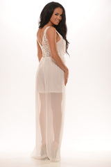 Sheer Angel Jumpsuit - Ivory