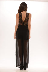 Sheer Angel Jumpsuit - Black