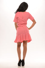 Short Sleeve Crop Top - Pink