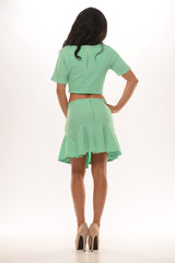 Short Sleeve Crop Top - Emerald