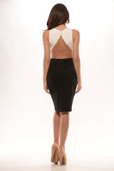 Color Block Party Dress - Neon Yellow