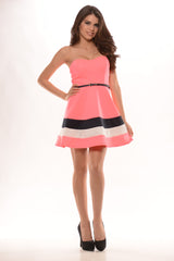 Block Party Dress - Neon Pink